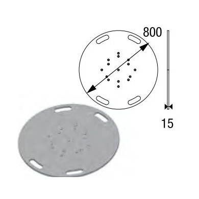 Embase de sol lourde diamètre 80cm