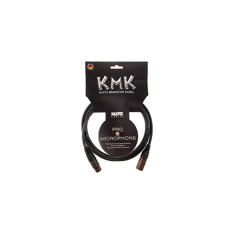 KLOTZ CABLE MICRO XLR 20 M MALE FEMELLE NEUTRIK BRONZE